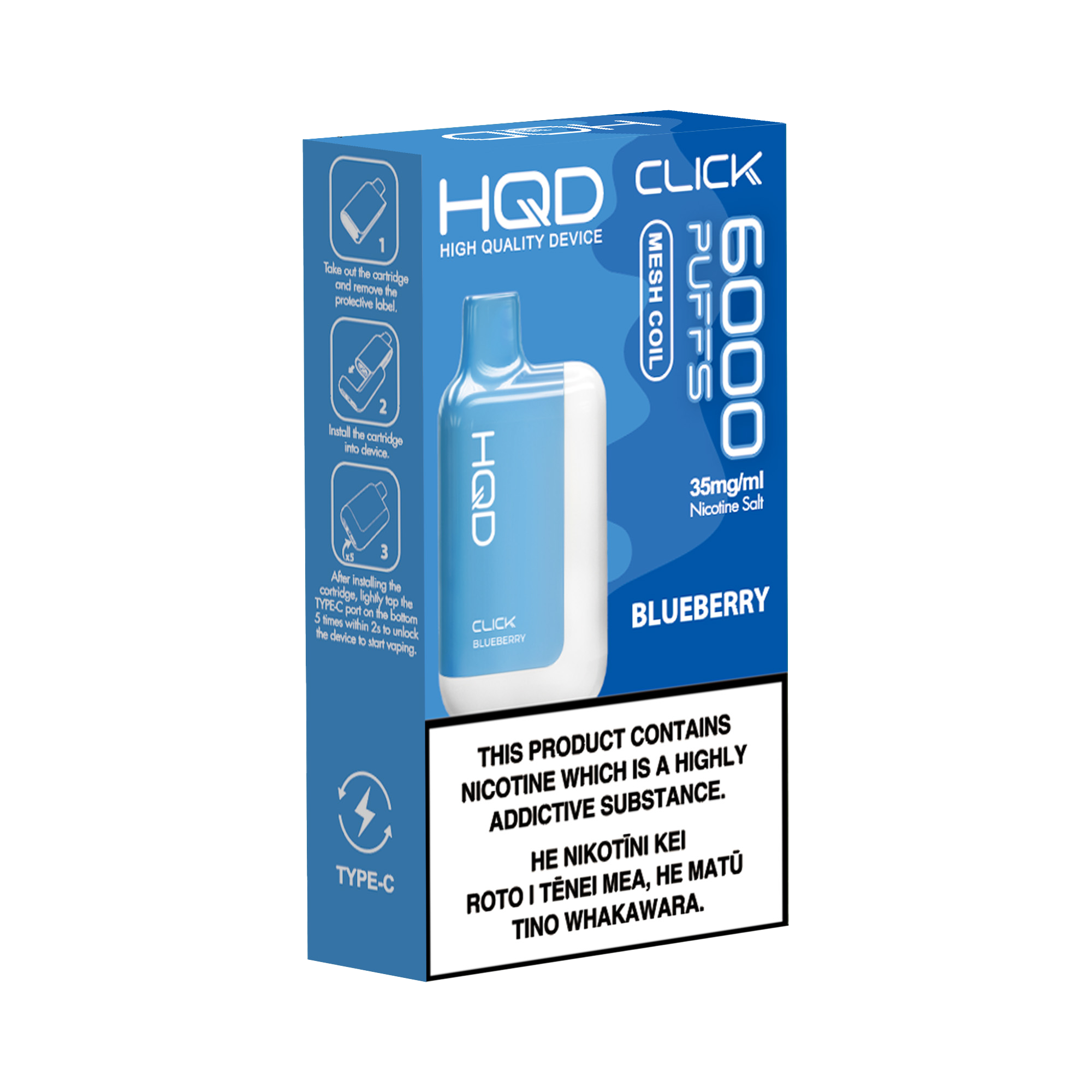 HQD Click Kit - Blueberry  Vapoureyes NZ