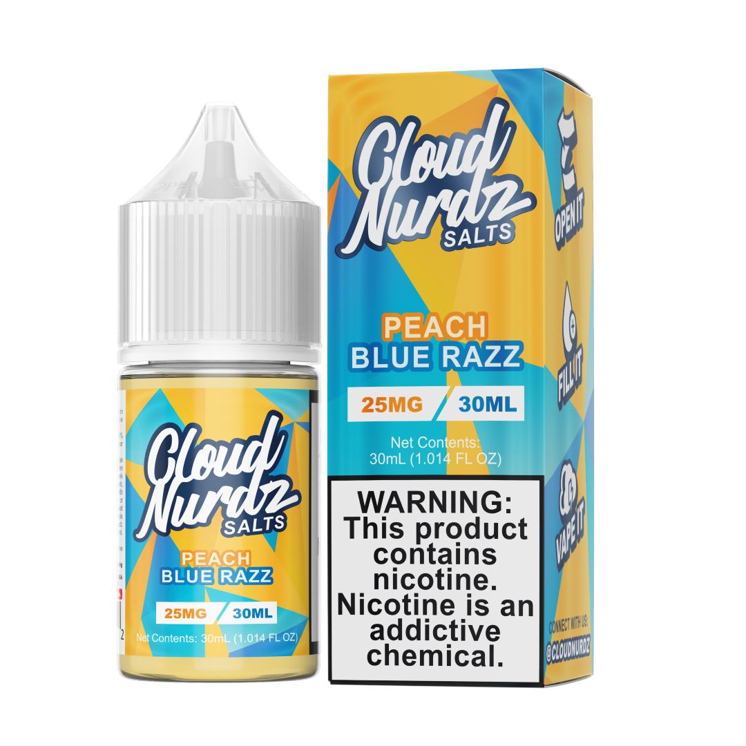 Cloud Nurdz SALT - Peach Blue Razz - Vapoureyes