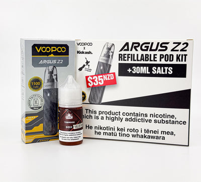 Argus Z2 Refillable Pod Kit - The Mushroom Cloud Salts - Tobacco