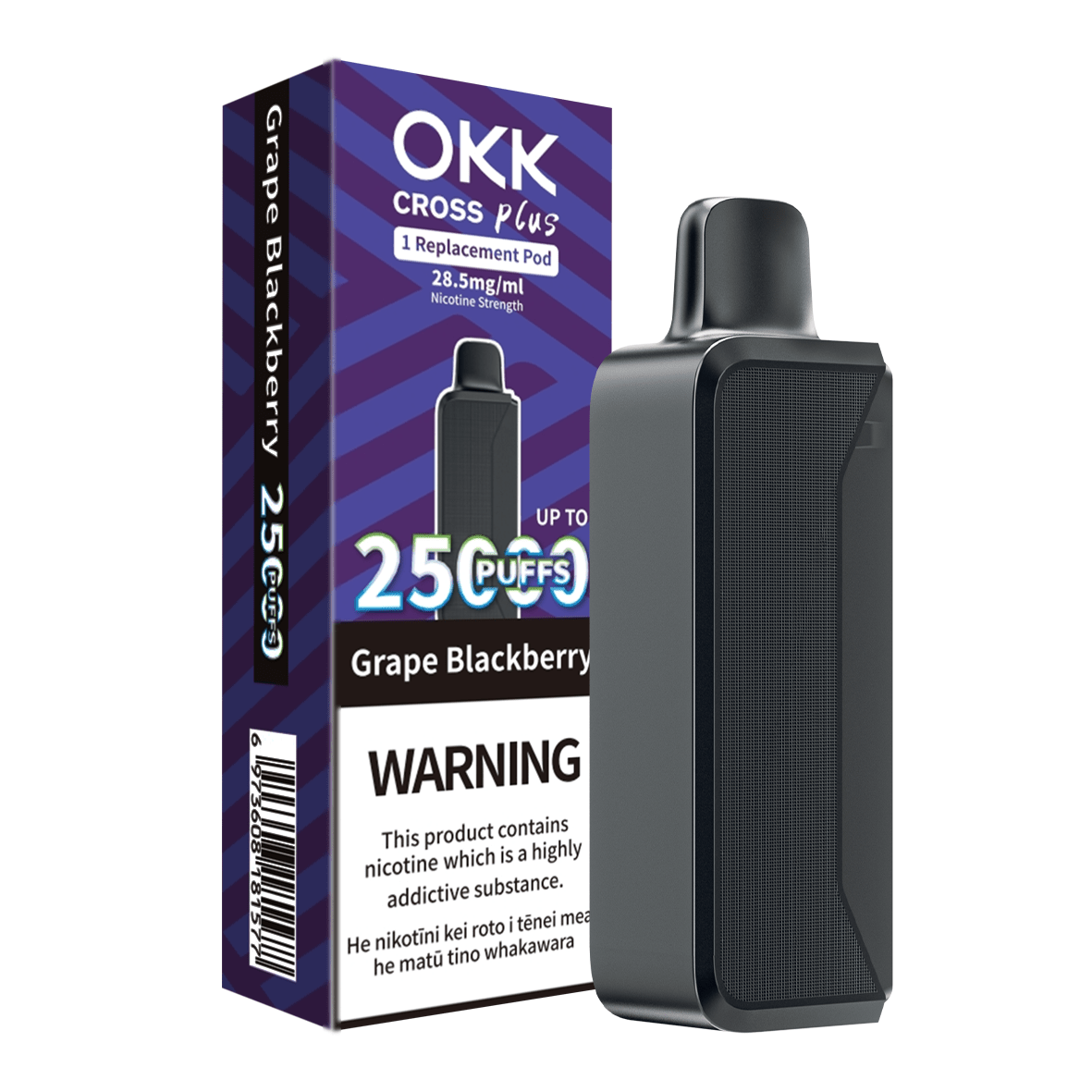 OKK Plus Single Pod 25000 Puffs - Grape Blackberry - Vapoureyes