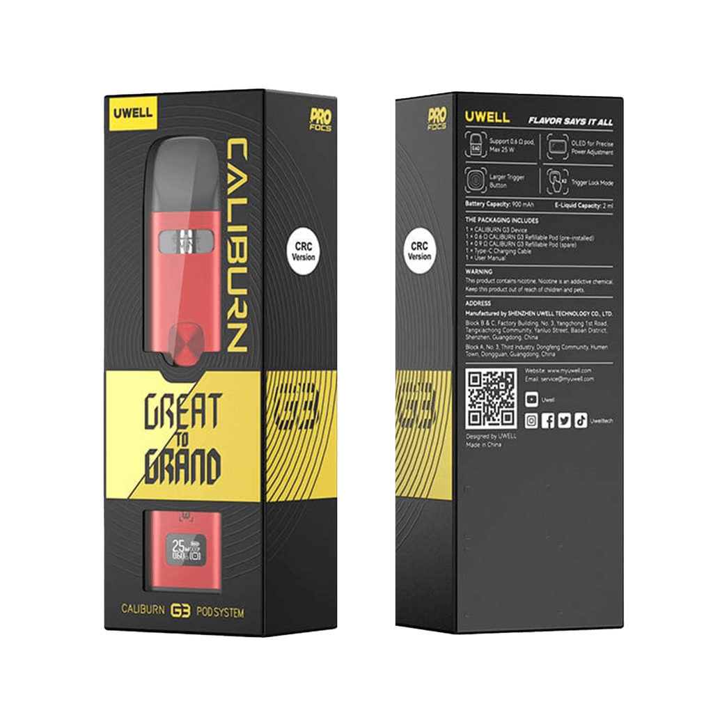 Uwell - Caliburn G3 Pod Kit Vapoureyes NZ Uwell - Caliburn G3 Pod Kit Vapoureyes NZ