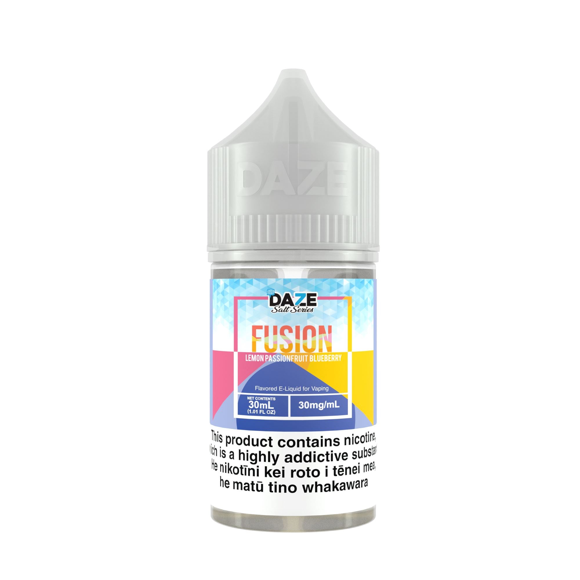 7DAZE Fusion Iced Salts - Lemon Passionfruit Blueberry - Vapoureyes