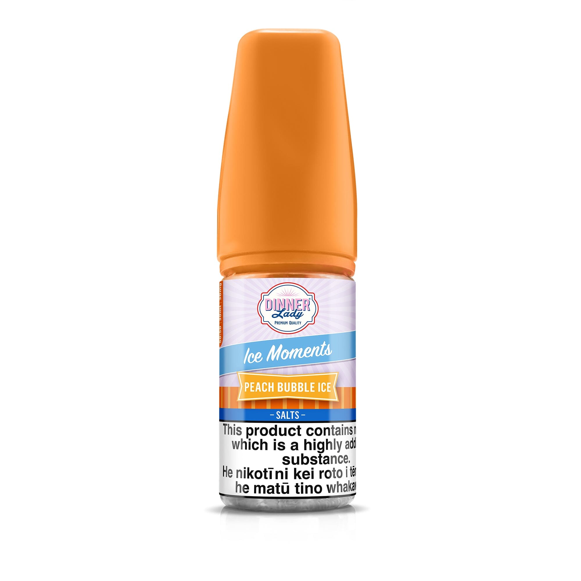 Dinner Lady Moments Salts - Peach Bubble Ice - Vapoureyes