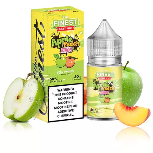 The Finest Saltnic Series - Apple Peach Sour Rings - Vapoureyes