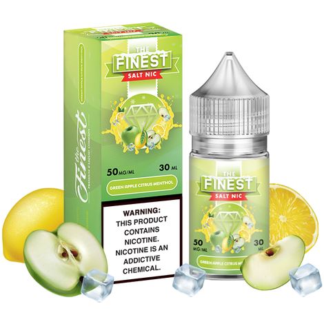 The Finest Saltnic Series - Green Apple Citrus Menthol - Vapoureyes