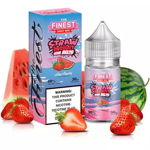 The Finest Saltnic Series - Straw Melon Sour Belts - Vapoureyes