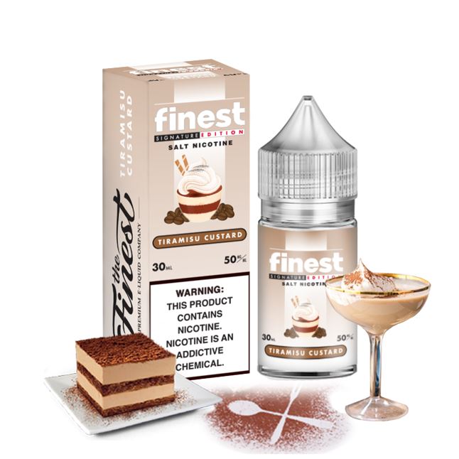 The Finest Saltnic Series - Tiramisu Custard - Vapoureyes