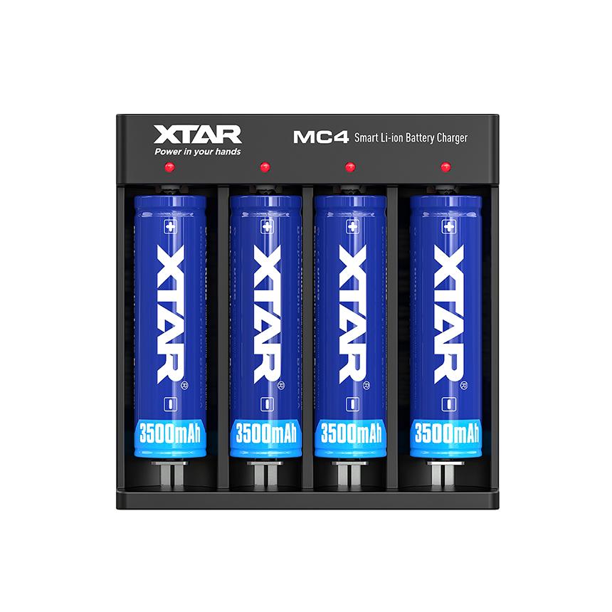 XTAR - MC4 Four Bay USB Battery Charger - Vapoureyes